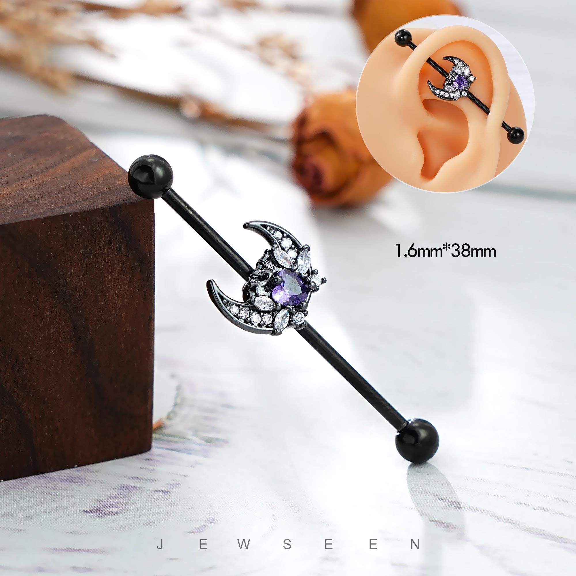 Piercing Hélix Titane G23 - Boucle Plate 8 Mm - Zirconium Clair - Hypoallergénique - Pour Femmes Et Filles - 3