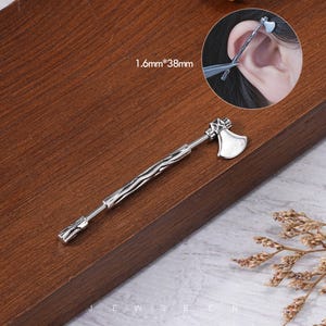 14G 16G Axe Industrial Barbell/Industrial Ring/Threaded Industrial Earrings/Industrial Piercing/Industrial Bar/Industrial Jewelry/38mm