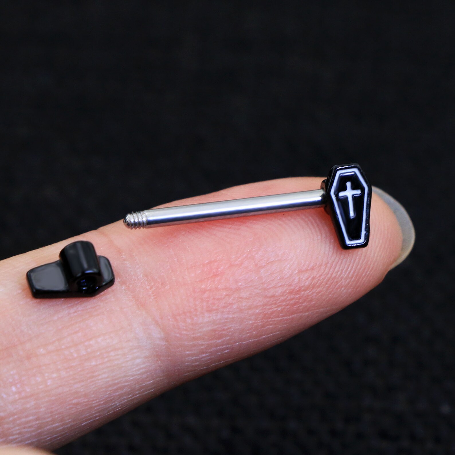 Unique Coffin Nipple Barbell 14G Nipple Ring Body Piercing Etsy