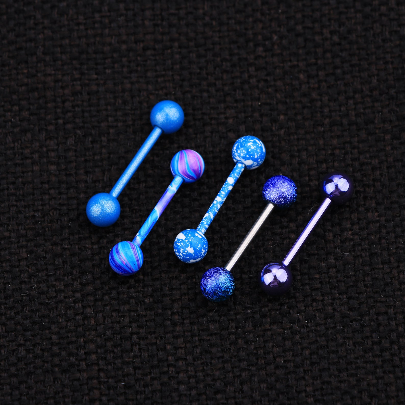 Tongue Bars 5PCS 316L Stainless Steel Tongue Barbell 14G Etsy