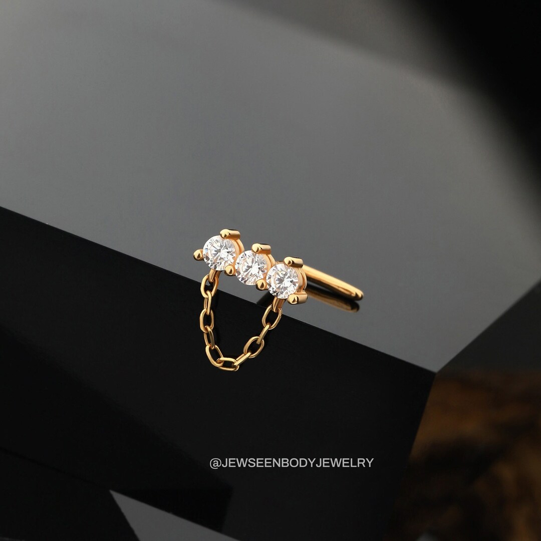 14KT Solid White Gold 