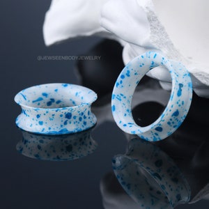 thumbnail image 2 of Oyaface Glow In The Dark Silicone Ear Gauges – Double Flared Saddle Plugs, 2g To 3/4", No Metal, USA Made 2 of 5