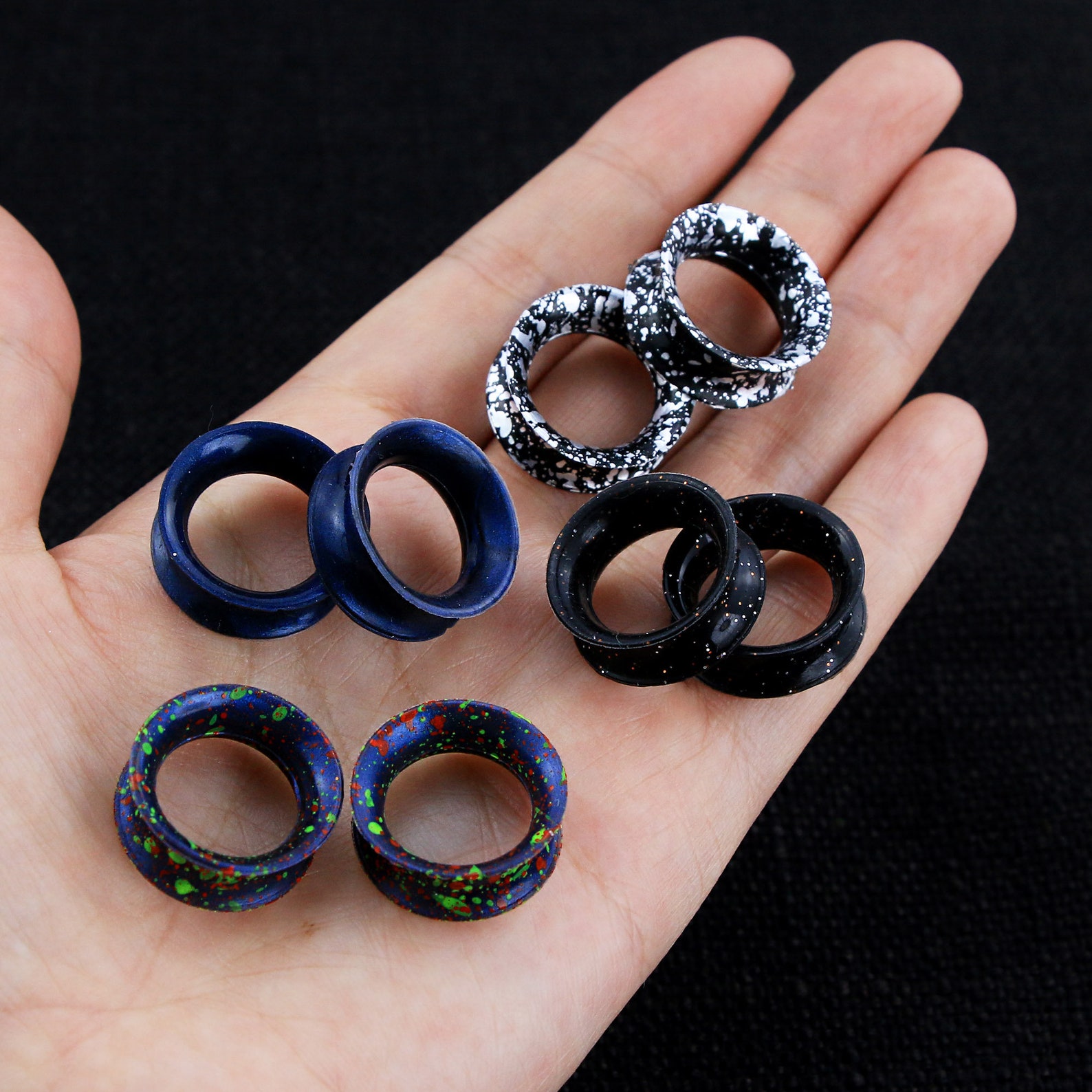 8PCS Soft Silicone Gauges/6g to 1'' Double Flared Etsy