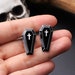 Pair Ear Gauges/Coffin Ear Tunnels/Ear Plugs/Surgical Steel Tunnels/0g-1/2'' Gauges Plugs/Gauge & Plug Earrings/Gift For Him/Halloween 