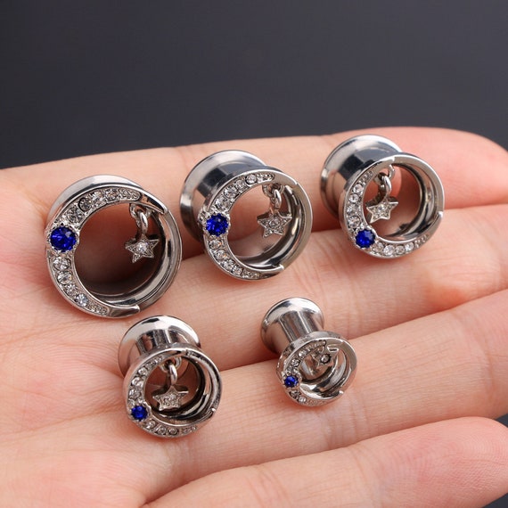 316L Surgical Steel Single Flared Flesh Tunnel With O-ring - Voodoo - Foto 2