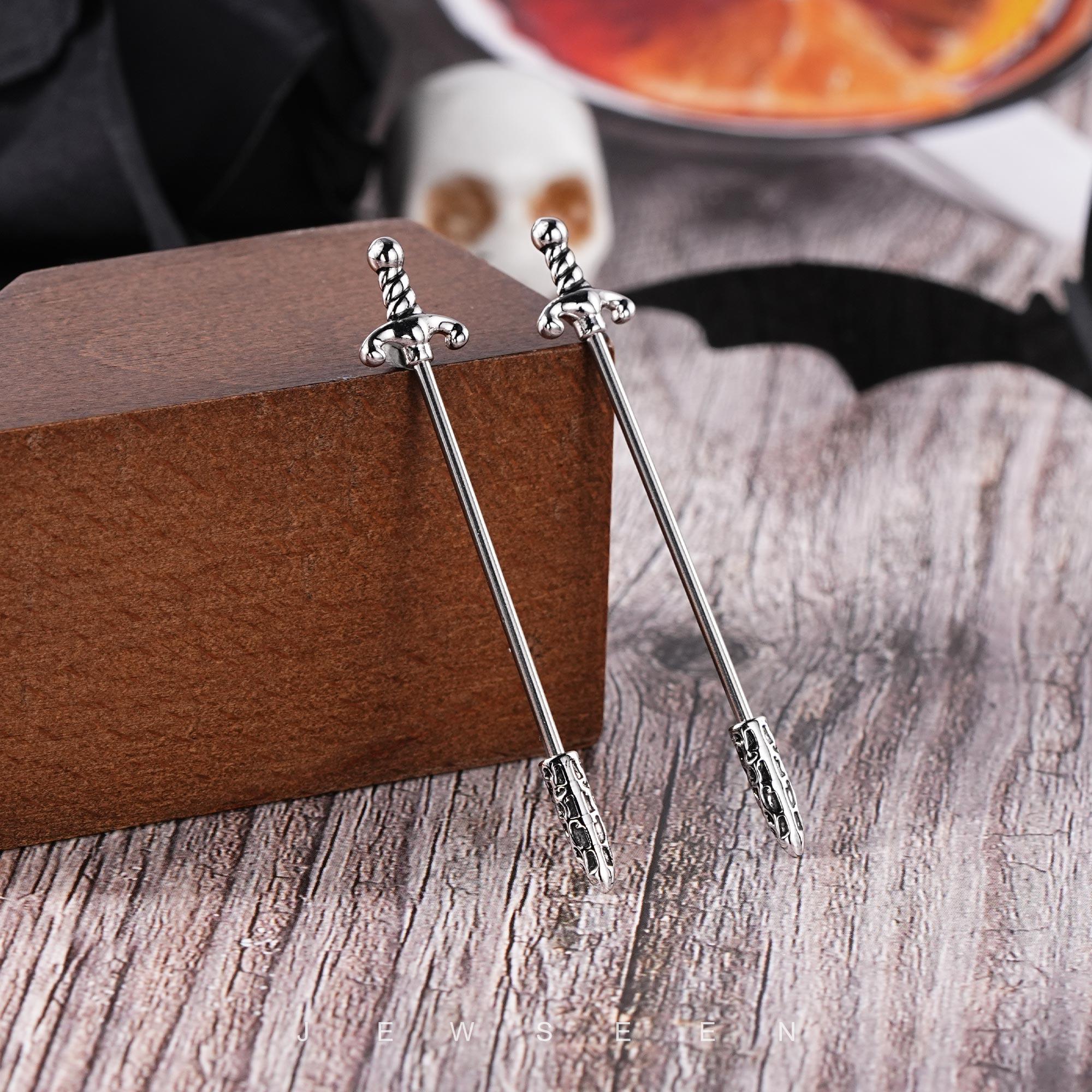 14G ソードインダストリアルバーベル/インダストリアルリング/スレッド