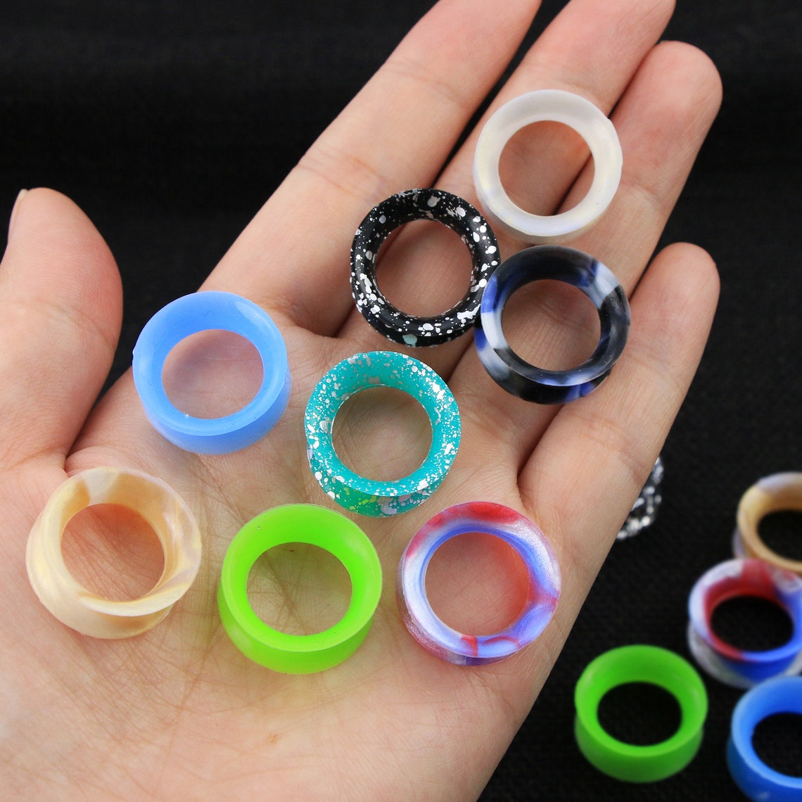 16Pcs Soft Silicone Gauges 6g to 1'' Double Flared Etsy