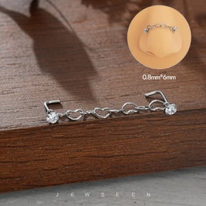 Nose Chain Connector Chain/nose chain/nostril chain/nasalang/add a chain to your piercing