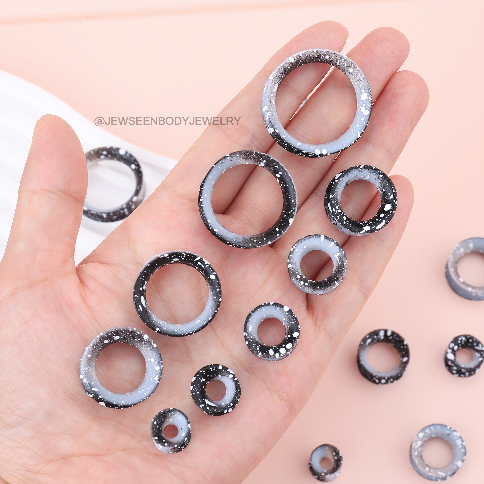 Solid Acrylic Ear Jewelry 16mm Acrylic Solid Ear Plug Stretcher - Foto 7