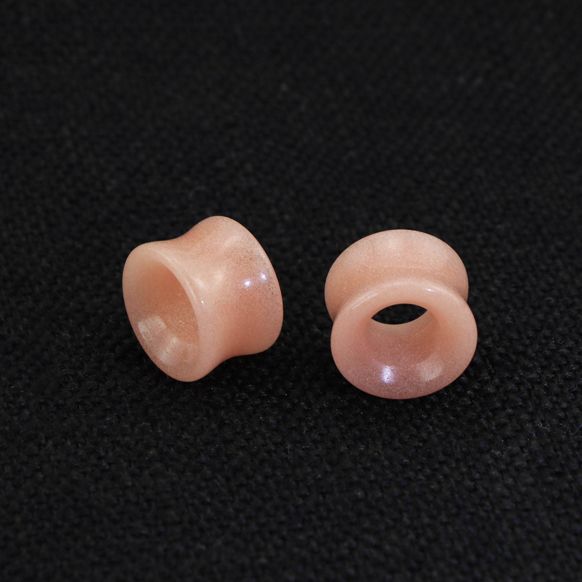 Ear Tunnles Double Flare Glass Ear Gauges Glow in The Dark Etsy