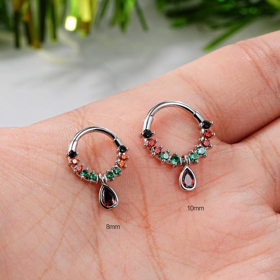 Jewseen Anneaux De Septum à Charnière Pour Halloween, Anneau Jewseen Anneaux De Septum à Charnière Pour Halloween, Anneau