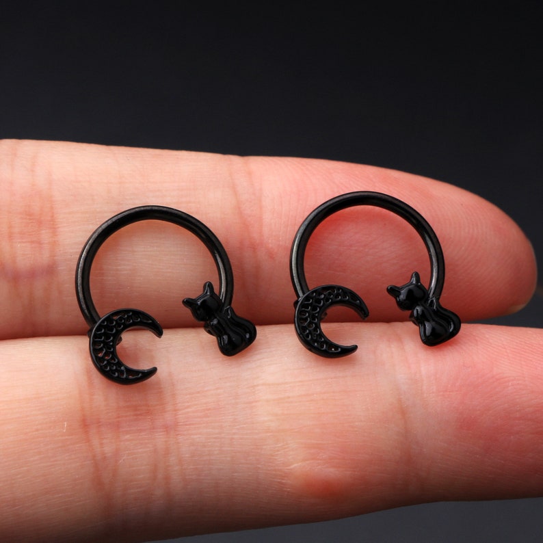 16G Septum Ring/Cartilage Earring/Hoop Earring/Nose Ring Hoop/Tragus Piercing/Helix Jewelry/Daith Earring/Cartilage Piercing for Halloween 