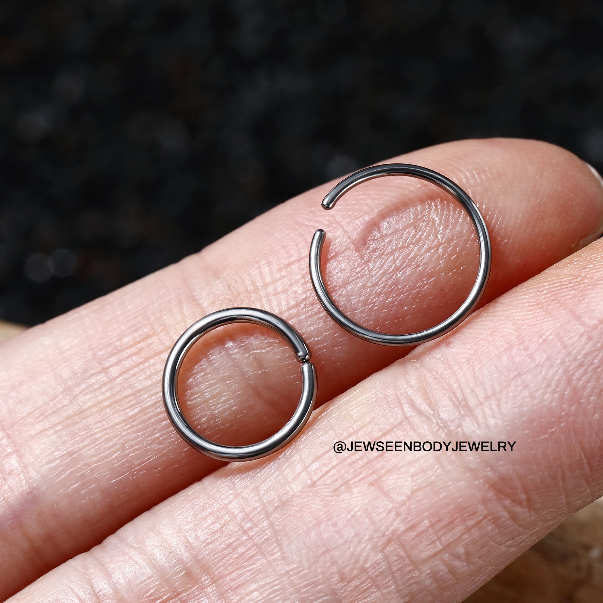 Artskin Neusringen, 23 graden, titanium, scharnier, lichaamsringen, helixringen, kraakbeen, rook-oorbellen, 20 g, 18 g, 16 G, diameter 6 - 10 mm, zwart/zilver/goud/roségoud, 16 Gauge 7mm, Titanium