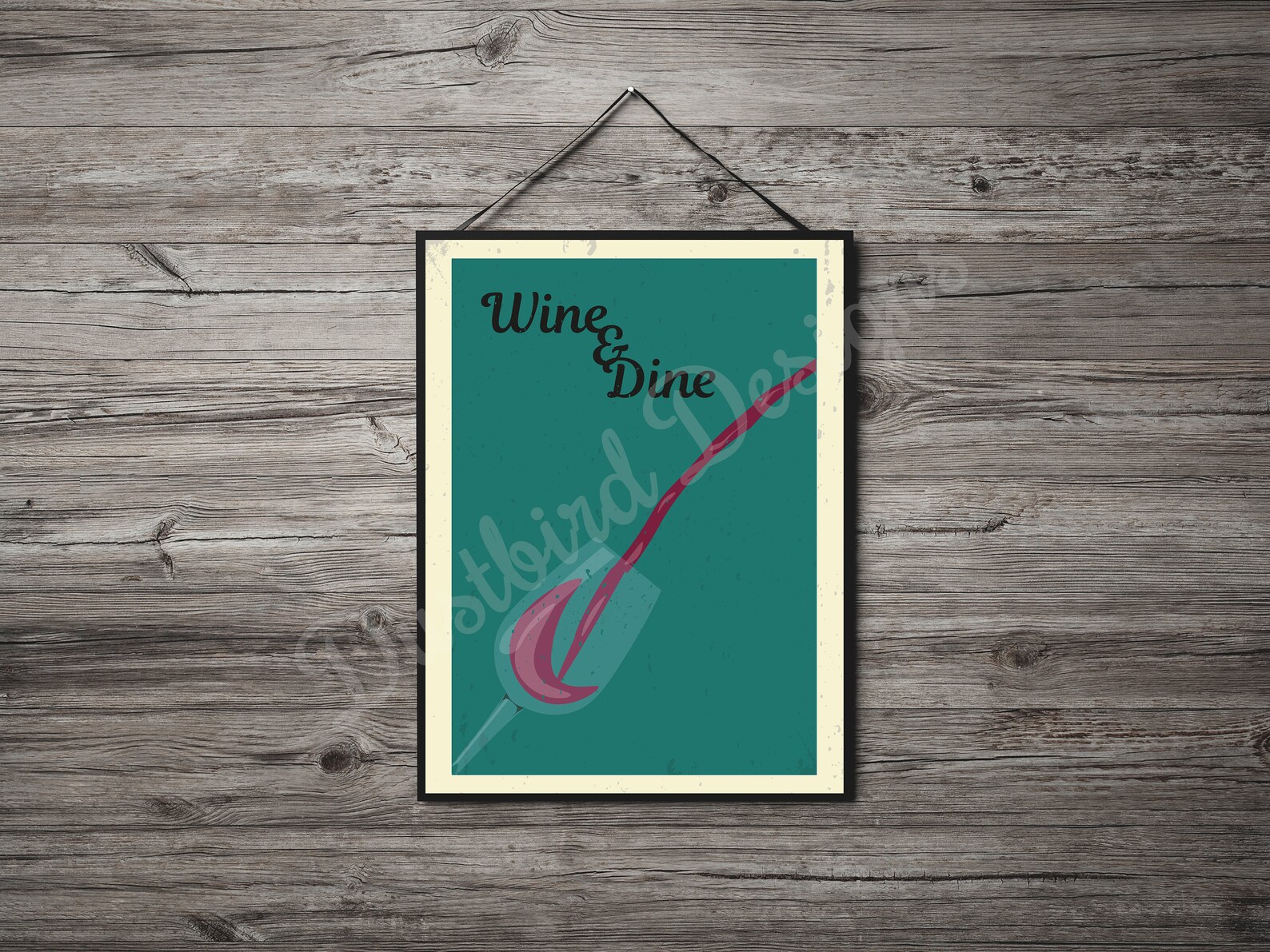 Wine and Dine printable wall art Digital download print home | Etsy