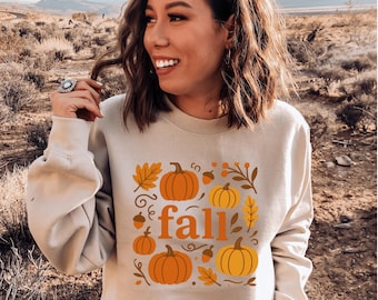 Pumpkin Season Sweatshirt | Cozy Fall Crewneck, Thanksgiving Gift