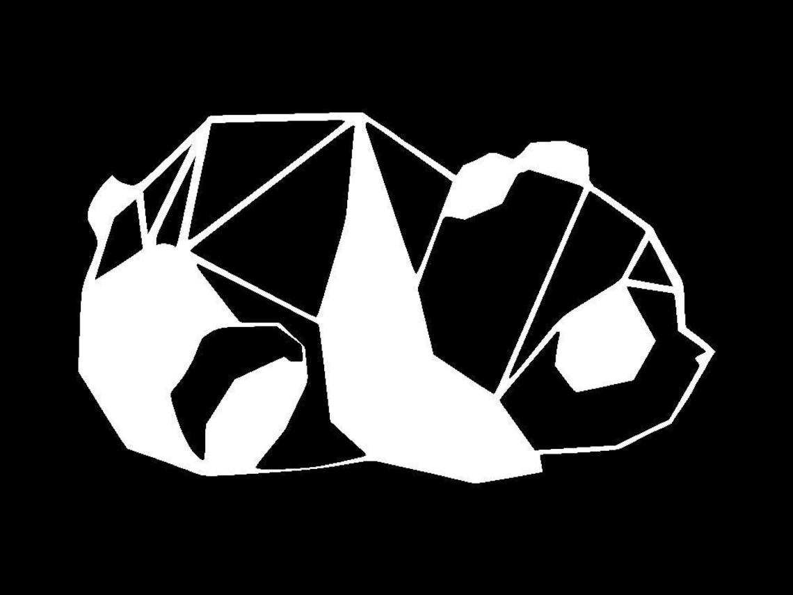 panda geometric drawing