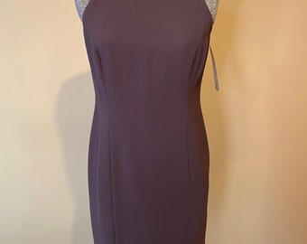 1990s Jones New York gray sheath dress