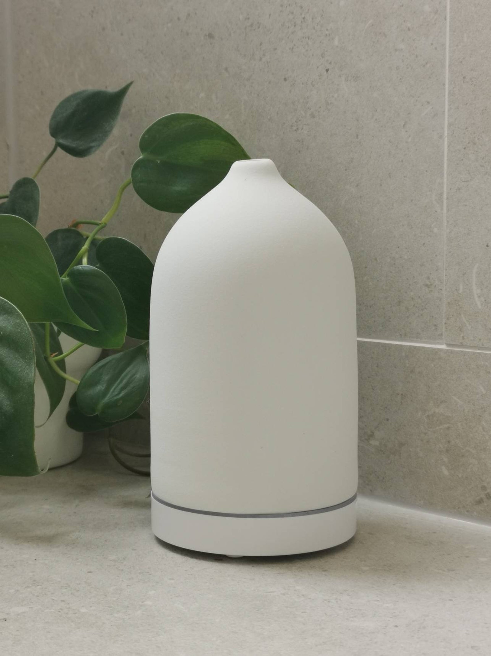 Elegant White Ceramic Aromatherapy Oil Diffuser with 7 LED Etsy