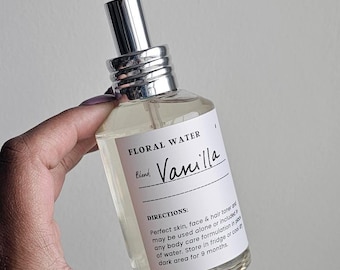 Organic Vanilla Bean Hydrosol   Gorgeous Vanilla Musk Aroma  I  Calming I   Refreshing I  Anti-Oxidant rich  I HAIR FACE BODY