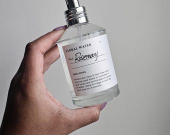 Organic Rosemary Hydrosol Floral Water     Acne I   Hair Growth I   Scalp Stimulating   I DHT Blocking Astringent  Skincare  I Haircare