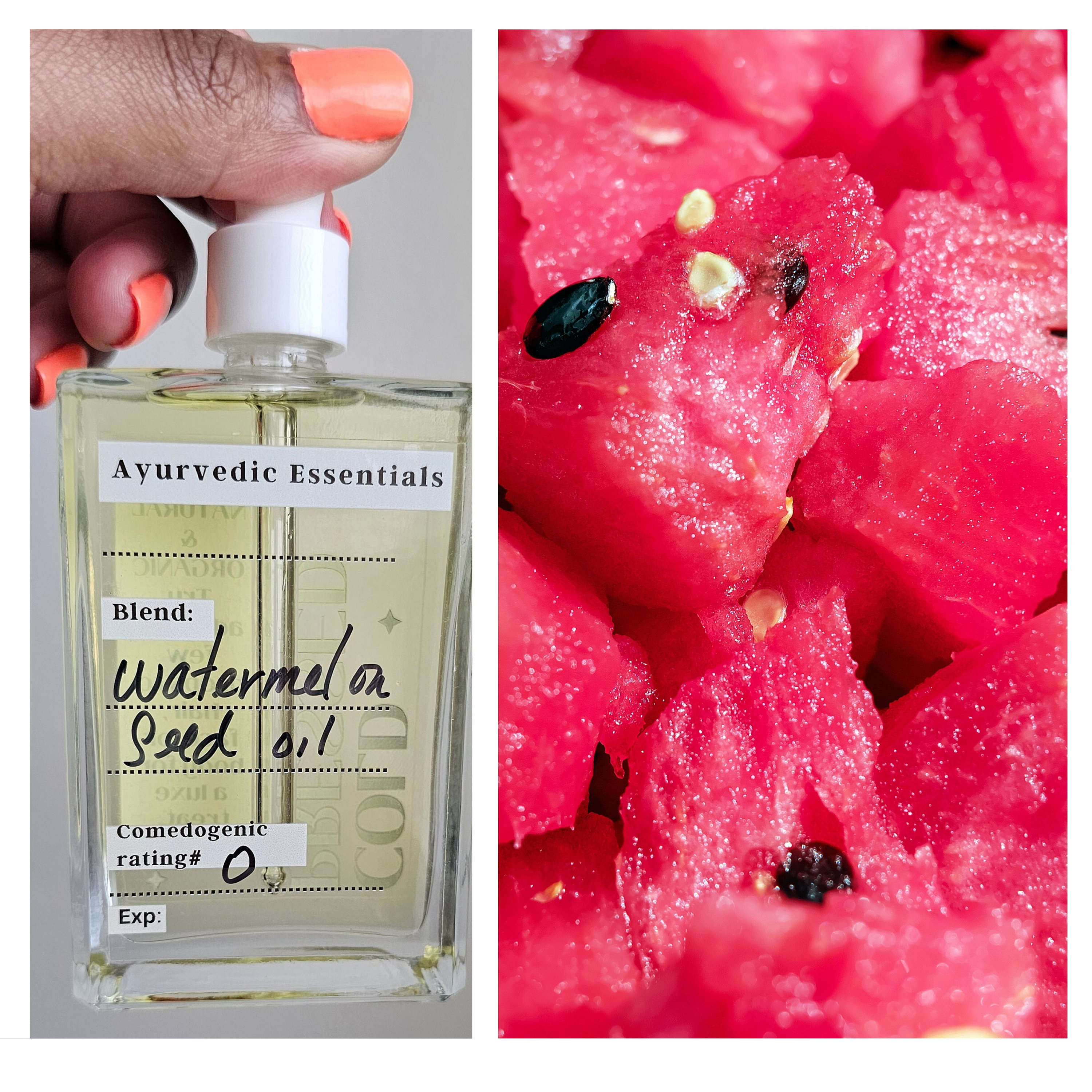 WATERMELON seed oil  *Youthful skin*  * Hair Growth*  Raw Organic Cold Pressed   NON COMEDOGENIC   Hair Face Body   Massage Oil   Shower Oil