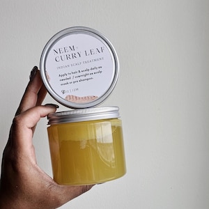 8 ounce Indian Growth Balm Scalp Treatment 62 ingredients Herbal Extract  Neem Strengthen Grow Moisturize Dry flaky Scalp