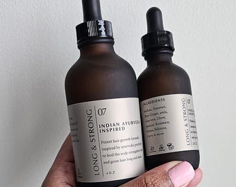 INDIAN Hair Growth Oil Thicker Darker Longer Hair  *Balances + fights Dry Itchy Flaky Scalps  *Amla *Brahmi *Moringa *Pagoda Fruit *Curry Lf