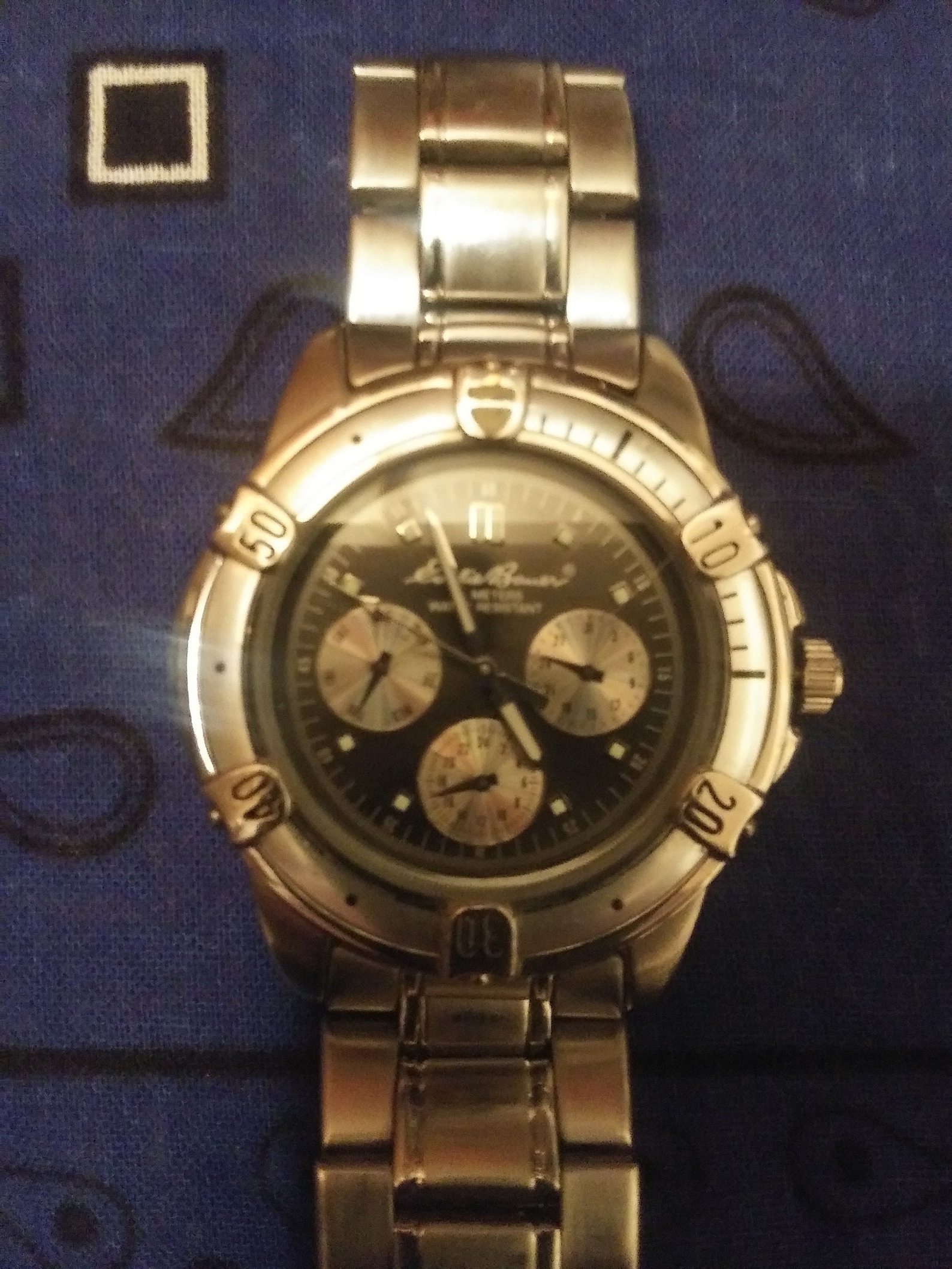 Vintage Eddie Bauer mens watch chronagraph 38mm original band Etsy