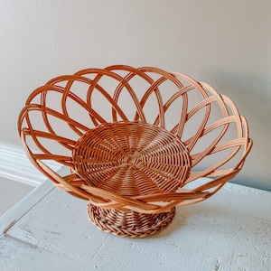 Tilted Wicker Basket