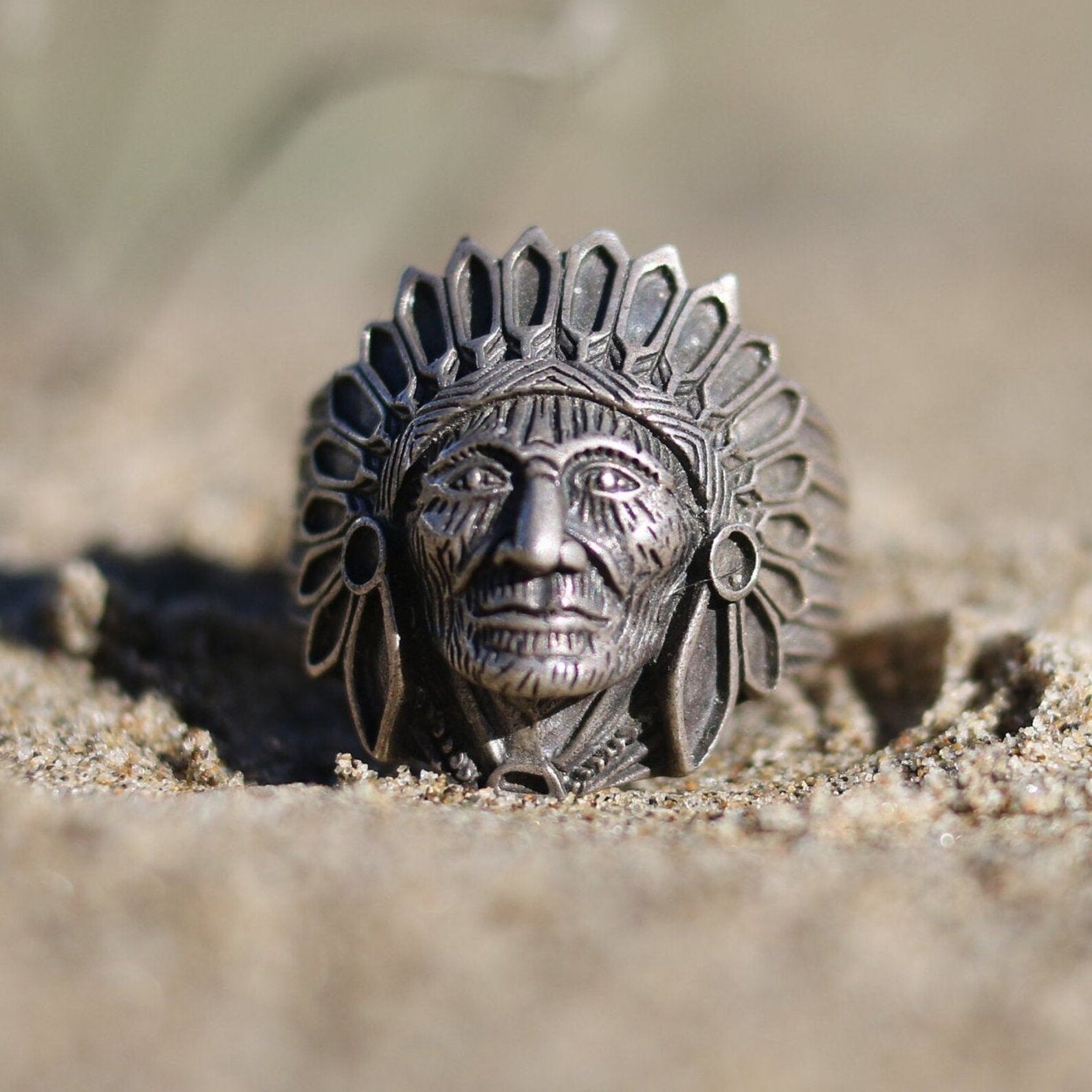 Chief Manitou Ring. Indian Ring. Shaman Ring. Chief Ring. Etsy UK