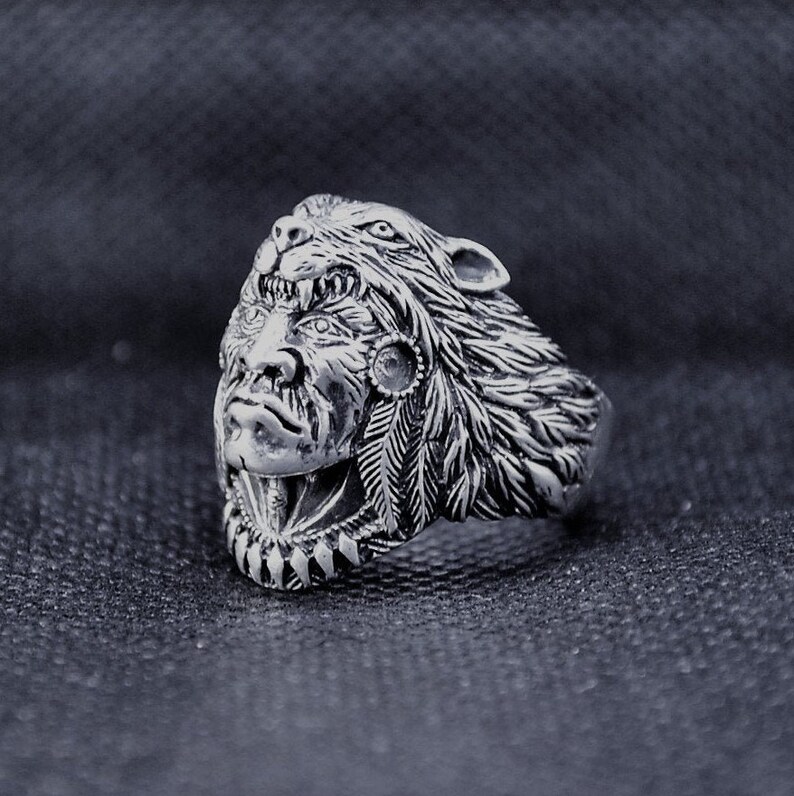 Manitou Chief Ring. Shaman Ring. Indian Ring. 925 Silver Ring. Etsy