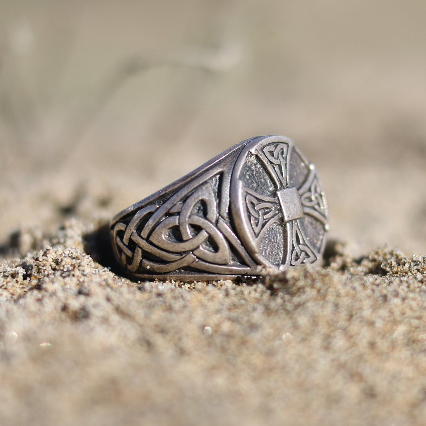 Celtic Cross Ring. Man's Ring. Men's Ring. 925 Silver Etsy