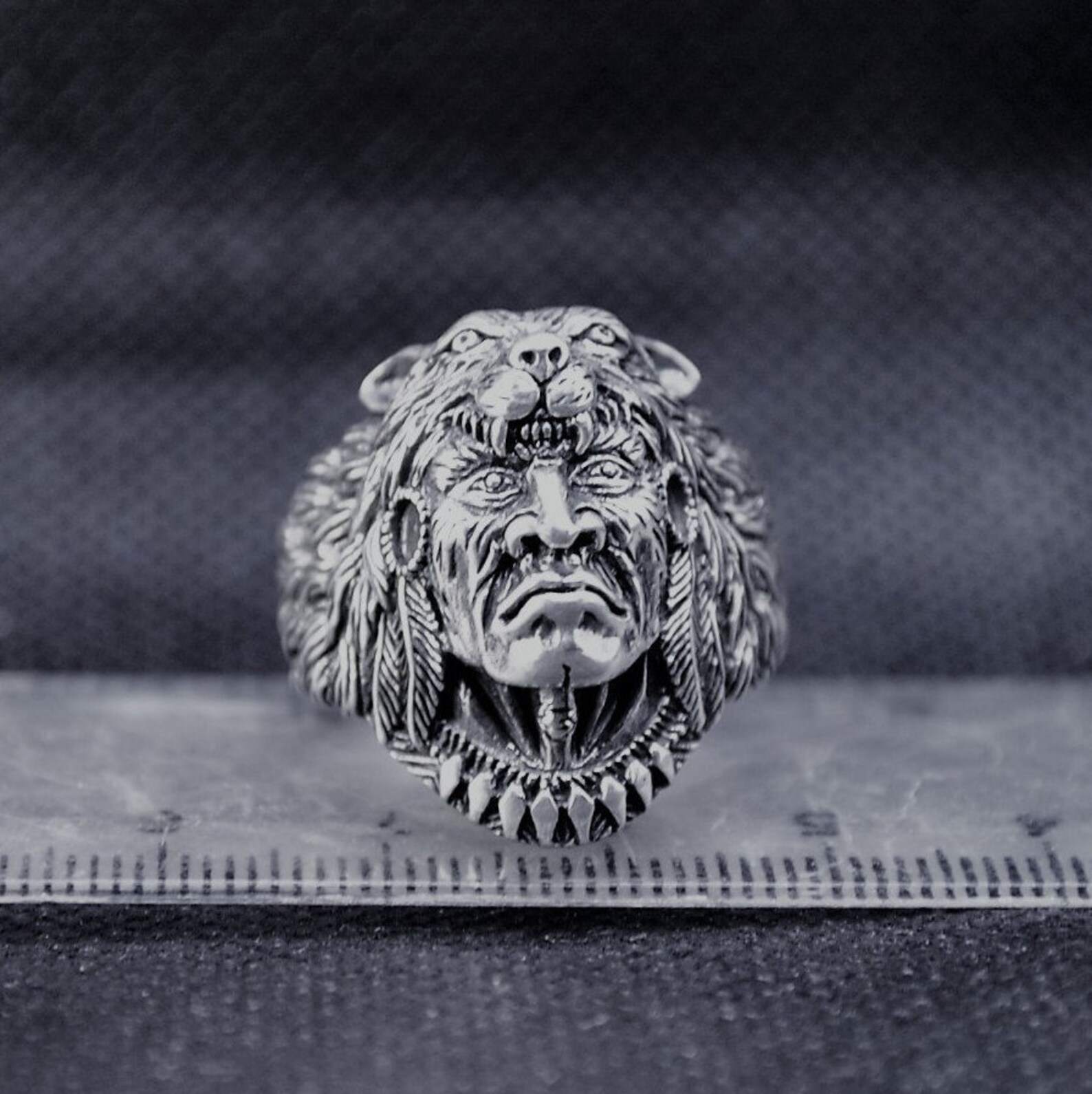 Manitou Chief Ring. Shaman Ring. Indian Ring. 925 Silver Ring. Etsy