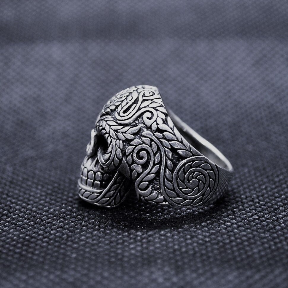 Mexican Skull Ring. Mexican Ring. Male Ring. Man Ring. Biker Etsy