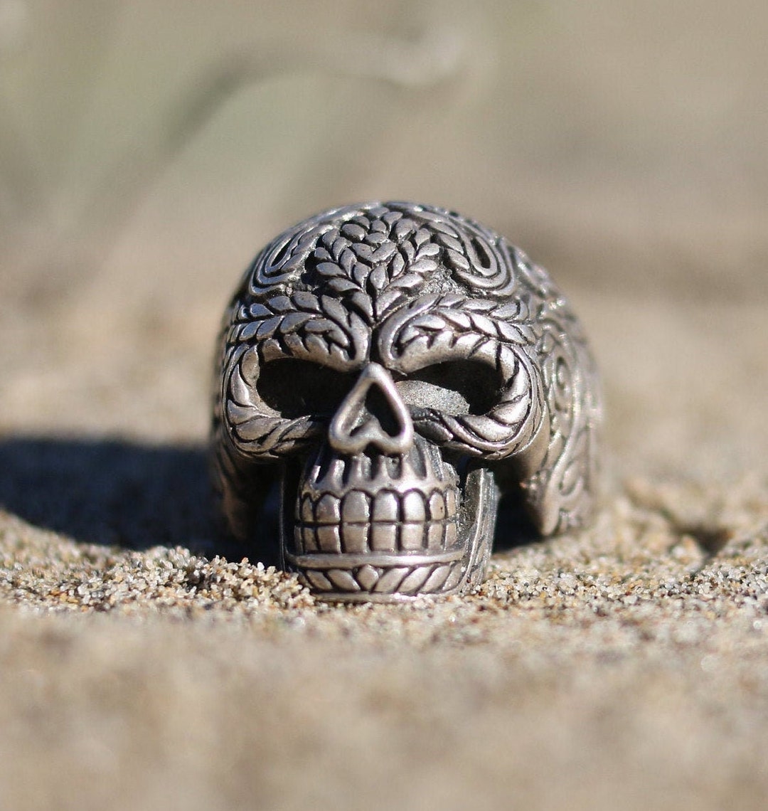 Mexican Skull Ring. Mexican Ring. Male Ring. Man Ring. Biker Etsy