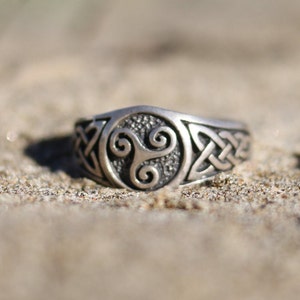 Male ring. Unisex ring. 925 silver ring. Biker ring. Celtic ring. Druid ring. wicca ring. men's ring. balance ring. evolution ring