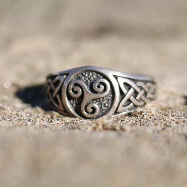 Männerring. Unisex-Ring. Ring aus 925er Silber. Biker-Ring. Keltischer Ring. Druidenring. Wicca-Ring