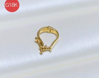 18K Real Gold Pendant Bails, Charm Clasp Connector,Large Secure Chain Clasp Enhancer,Pendant Safe Lock,Jewelry Handmade DIY Clasp Findings