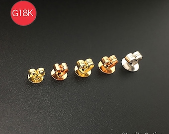 18K Solid Gold Earring Backs: Hypoallergenic Butterfly Clasp