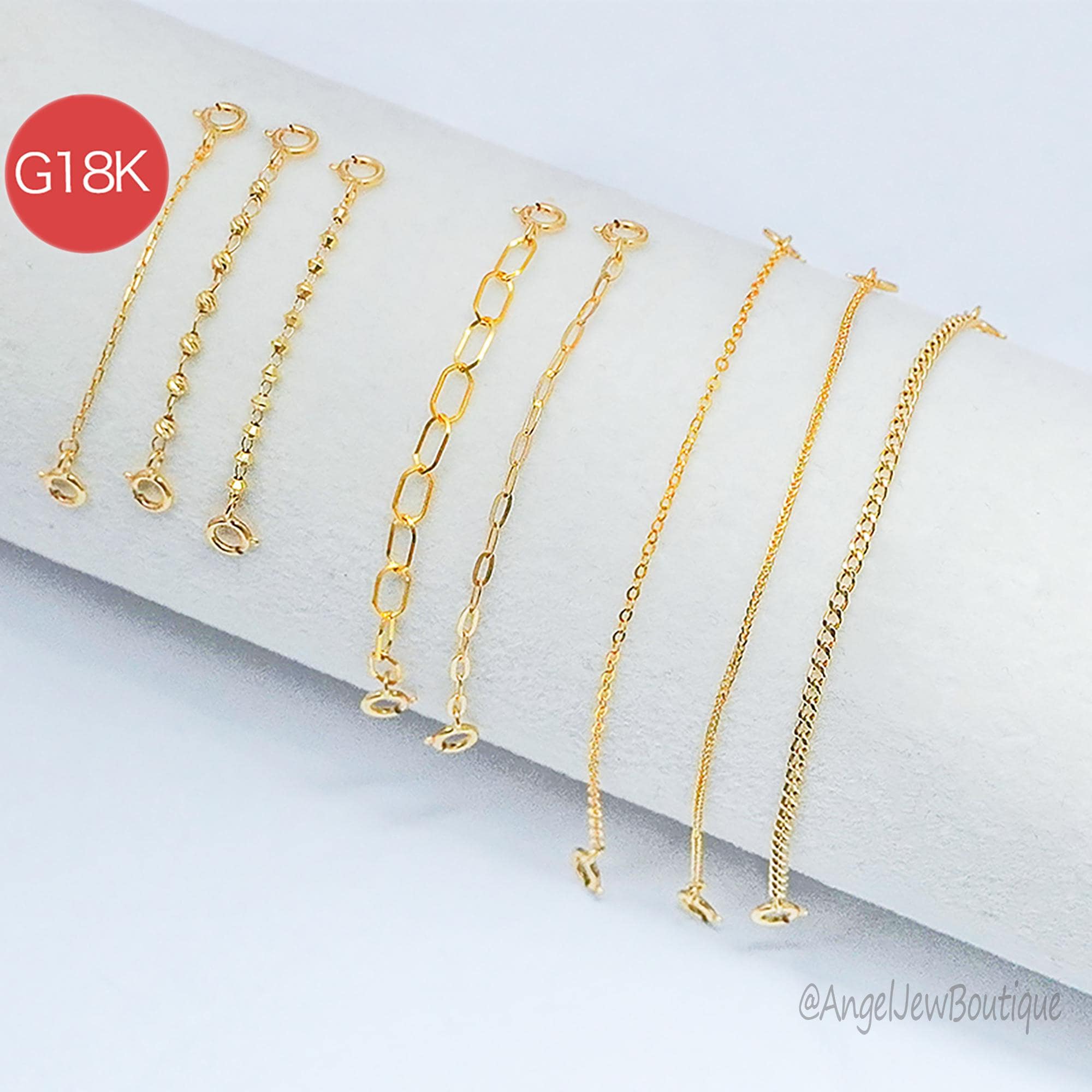 Bracelet safety chain 18k yellow gold - Etsy 日本