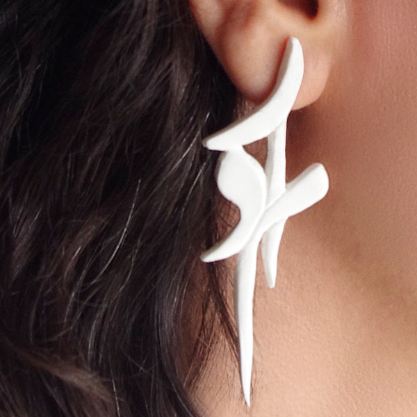 Mother Earrings | Persian Calligraphy Jewelry | Farsi Mother Jewellery | Nastaliq Typography