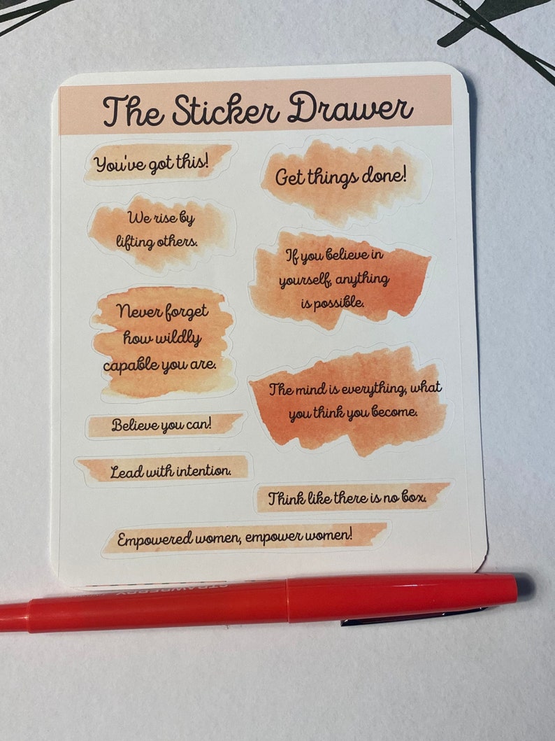 Positive Affirmation Planner Stickers