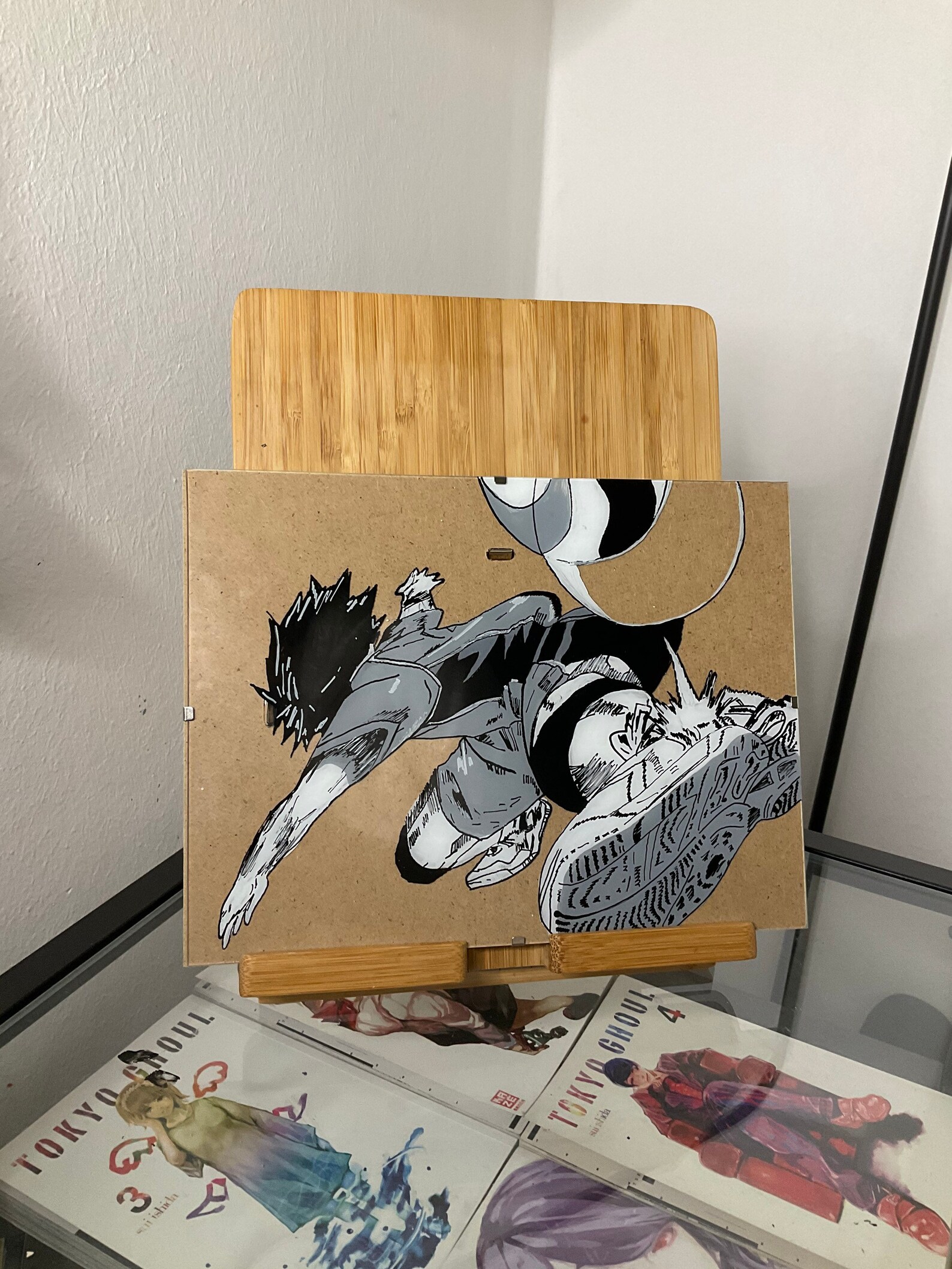 Glass Painting Anime Custom Glass Picture Haikyuu Attack on Etsy