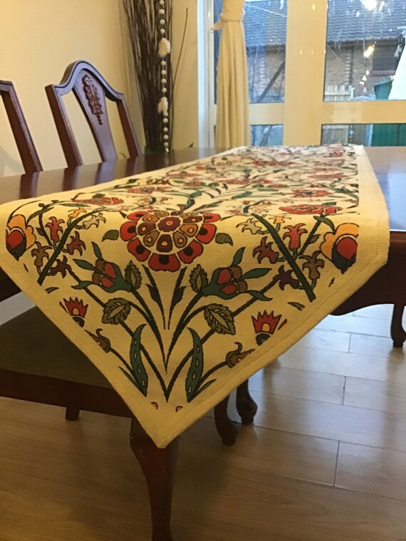 Authentic Turkish Table Runner Vintage Middle Eastern Aztec Etsy