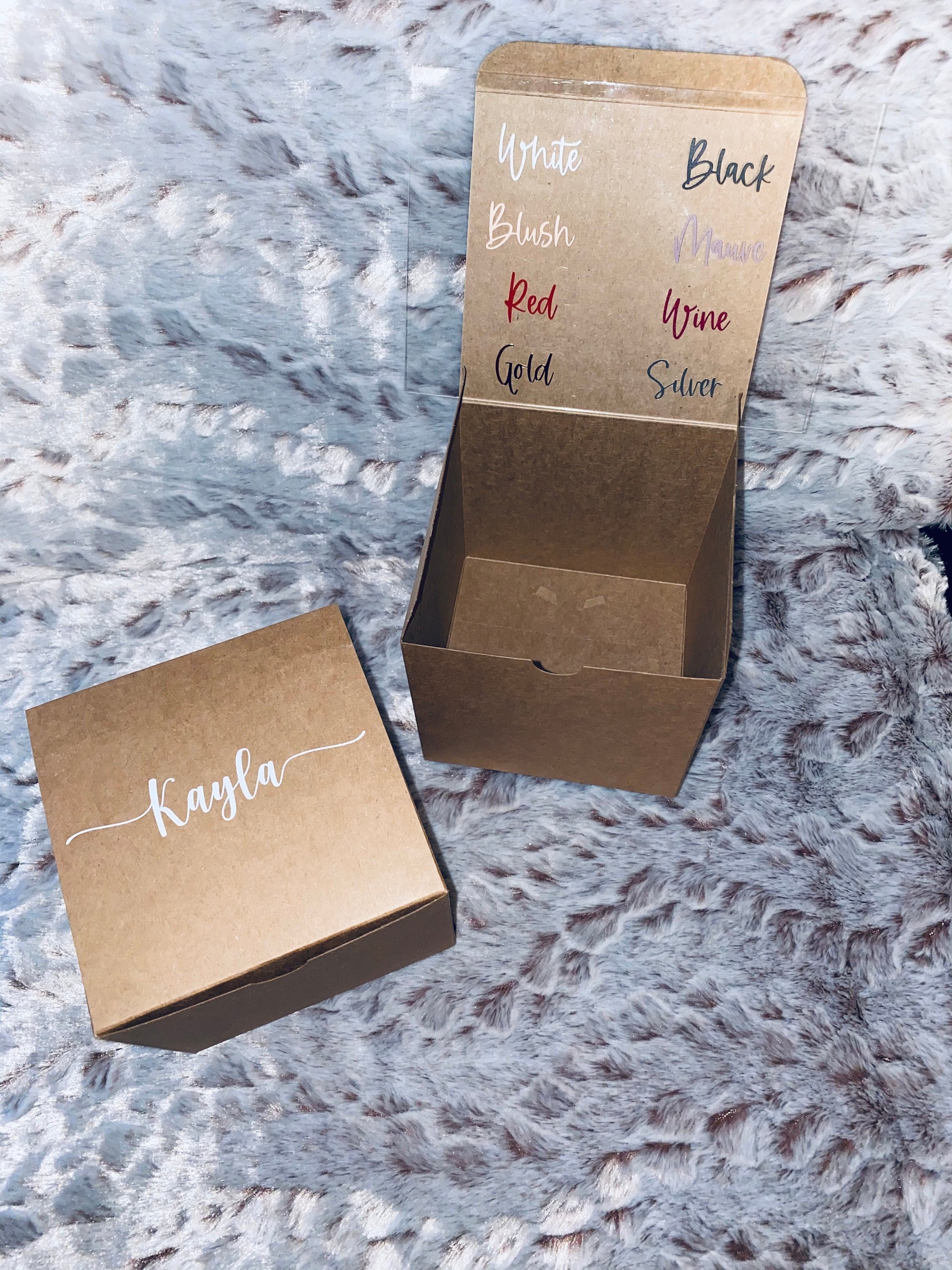 5X5x5 Kraft Personalized Gift Box - Etsy
