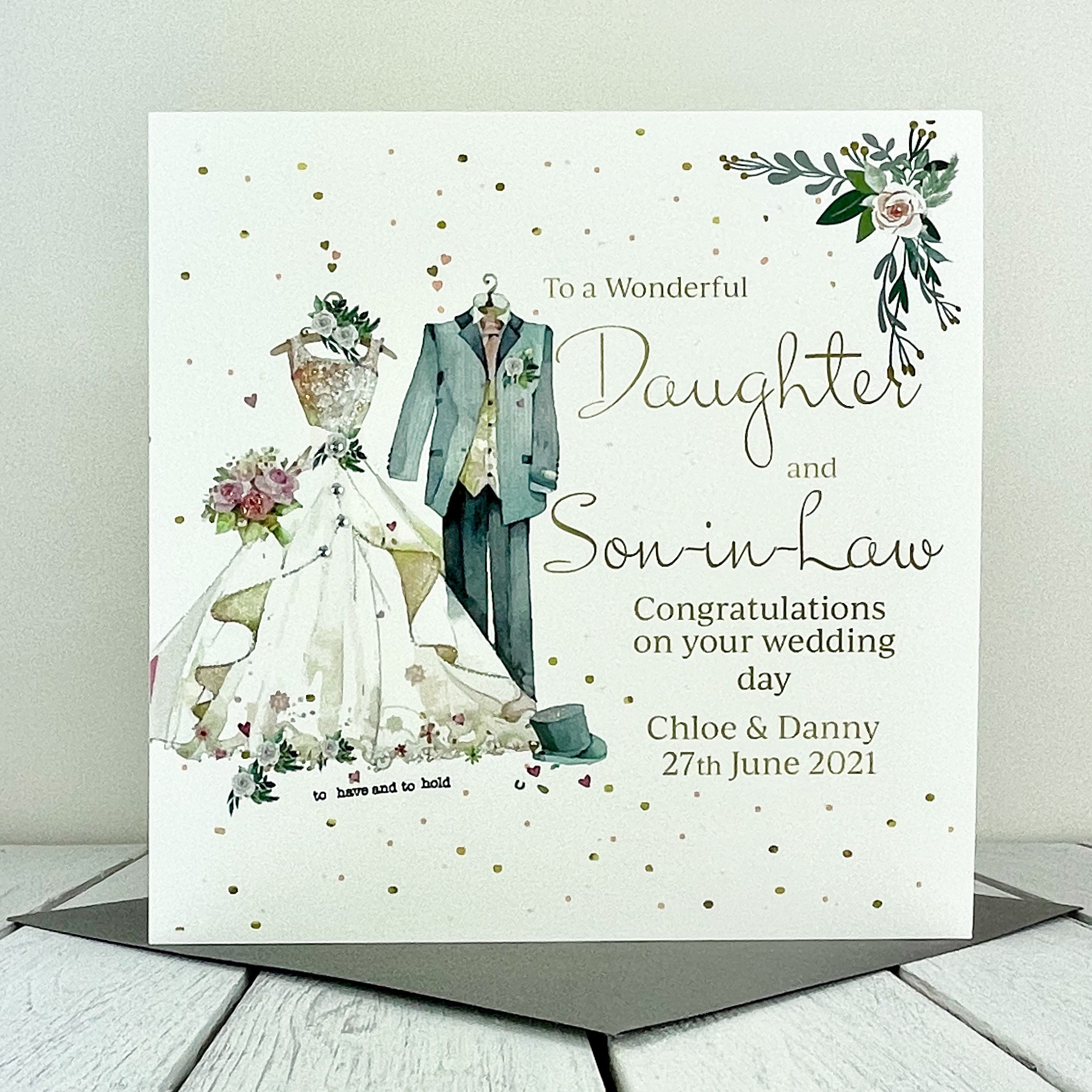 Extra Large Daughter & Son in Law Wedding Card Son and | Etsy
