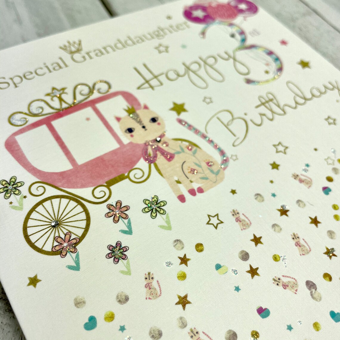 granddaughter age 3 birthday card