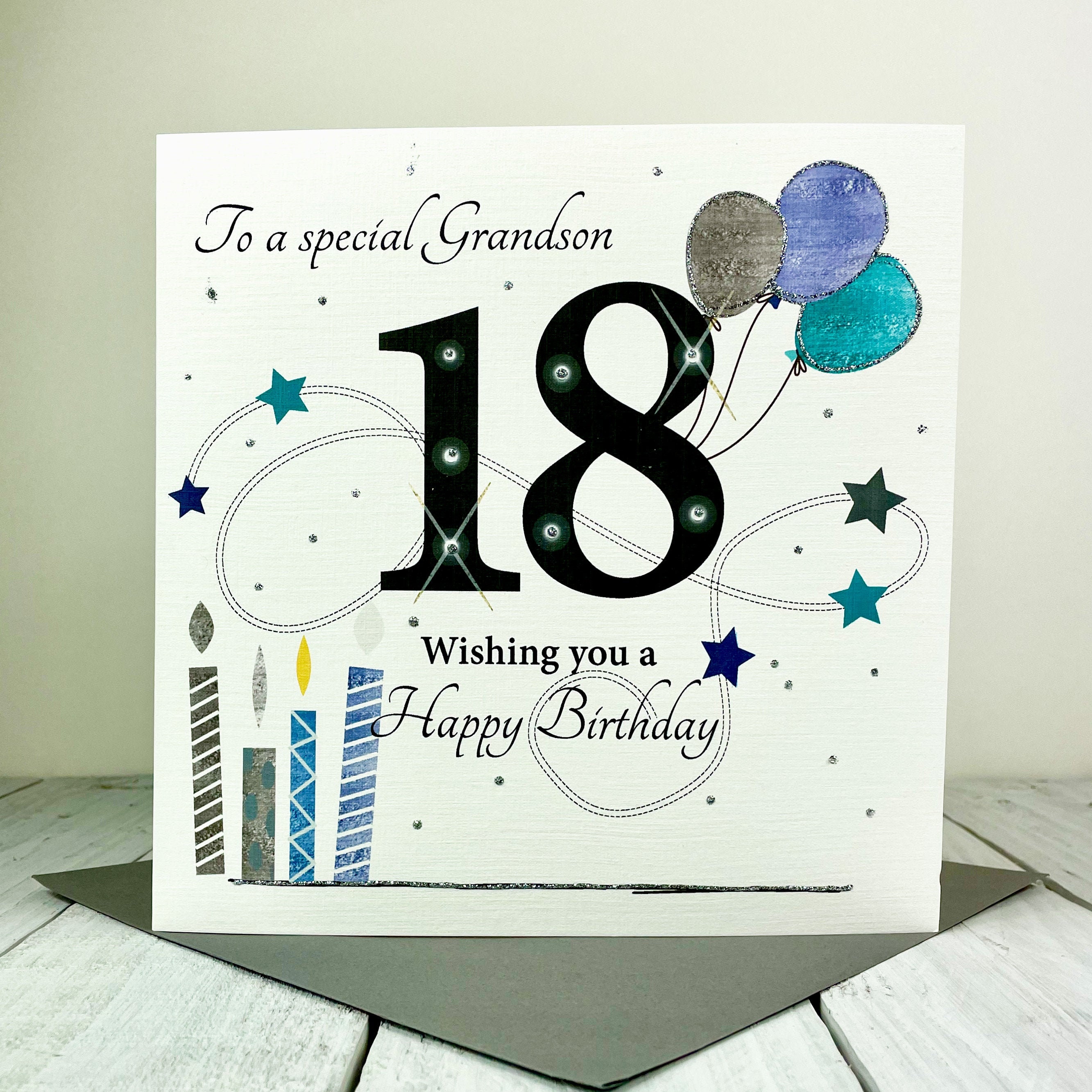 Extra Large Grandson Son Daughter 18th Birthday Card Candles Etsy UK