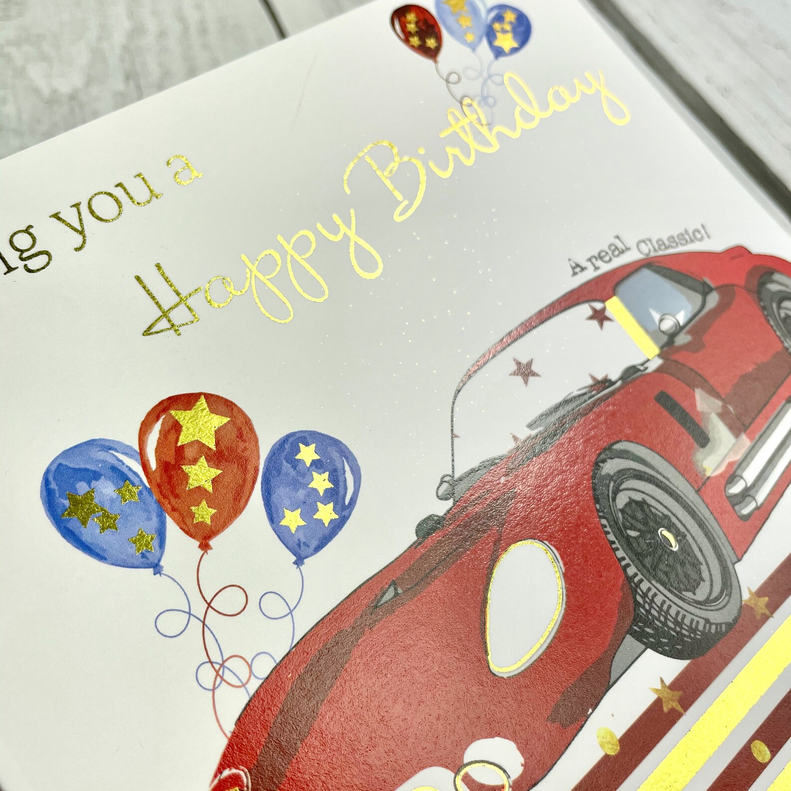 Classic Car Birthday Card Birthday Card Sports Car Happy | Etsy