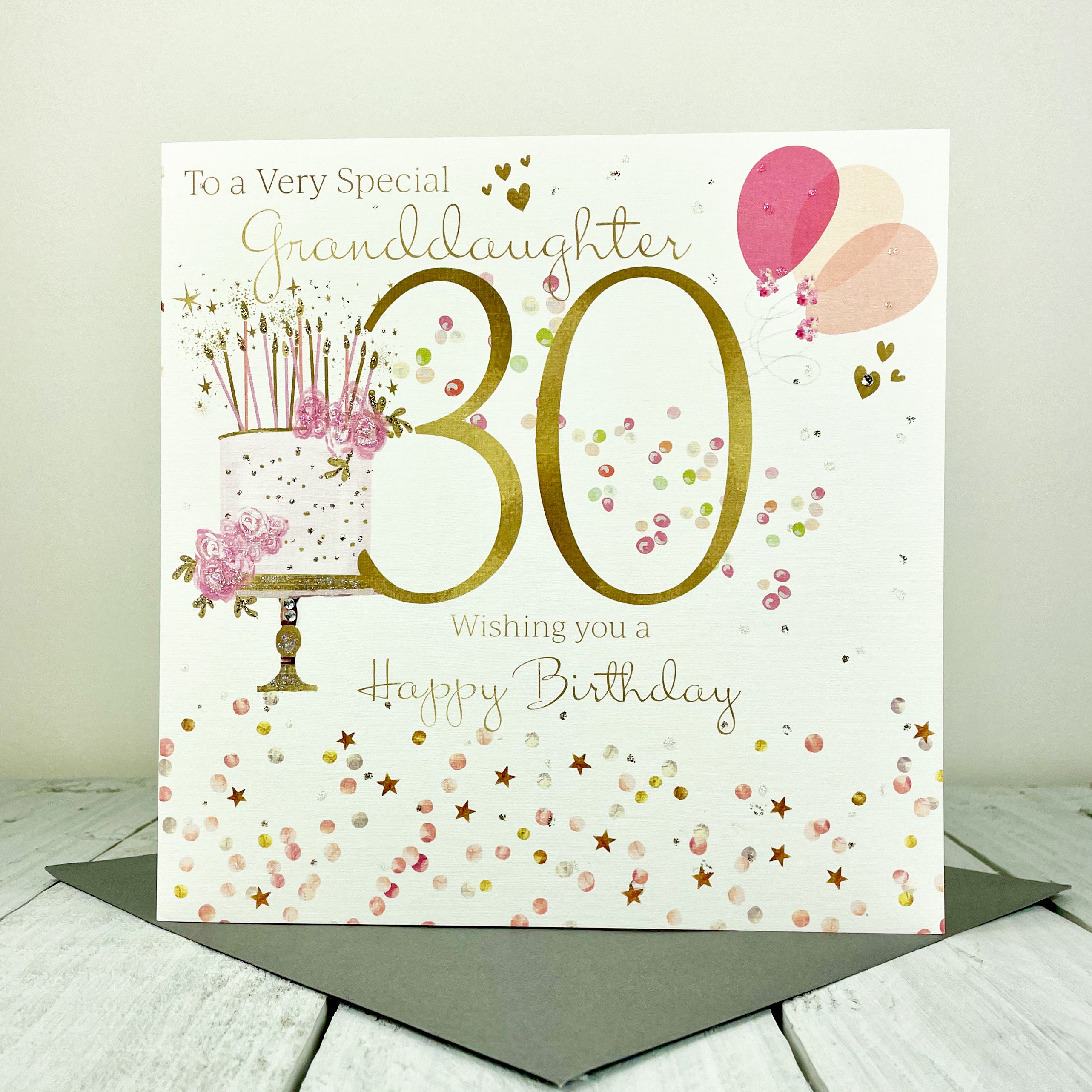 Large Daughter 30th Birthday Card Cake & Balloons 21st 18th - Etsy UK